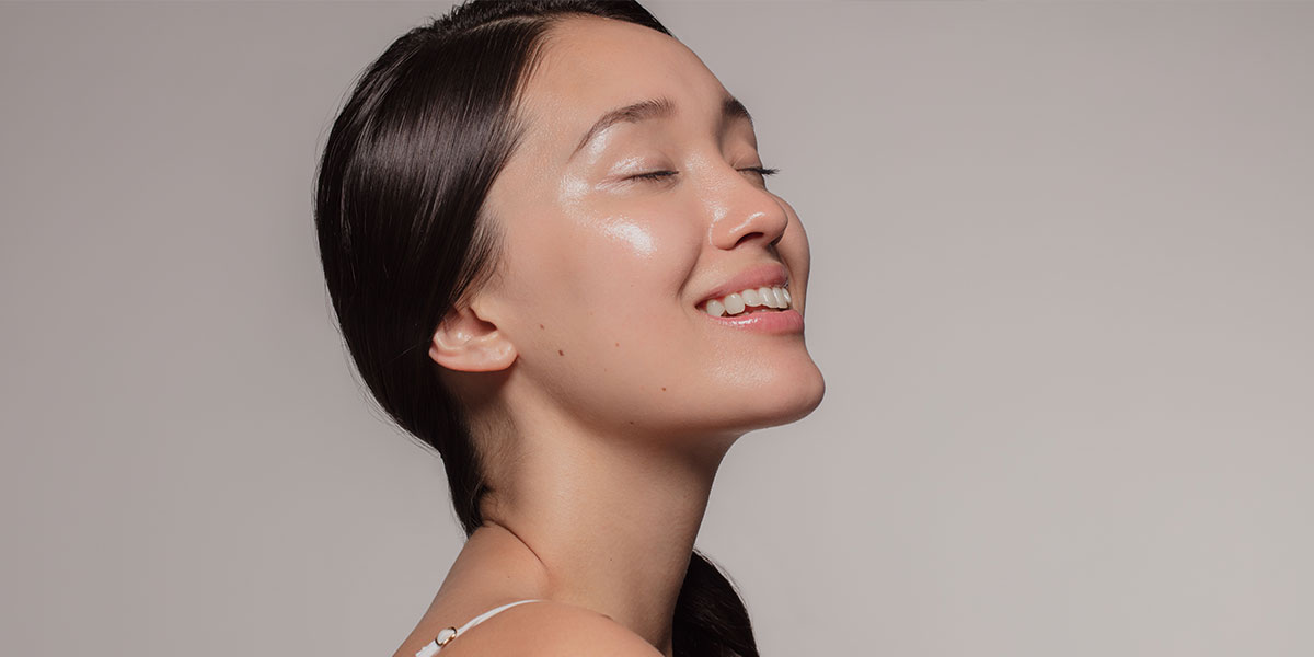 skin glowing in winter